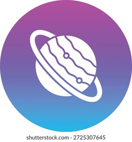 Icono de Saturno Vector. Se puede utilizar para aplicaciones de impresión, móviles y de Web.