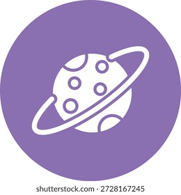 Ilustración de diseño de icono de Vector de Saturno