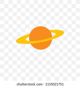 Saturn vector icon isolated on transparent background, Saturn logo concept