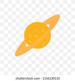 Saturn vector icon isolated on transparent background, Saturn logo concept