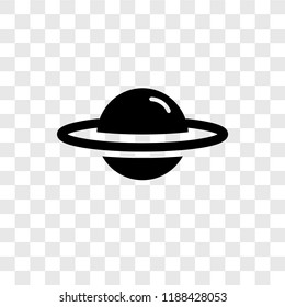 Saturn vector icon isolated on transparent background, Saturn transparency logo concept