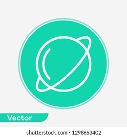 Saturn vector icon sign symbol