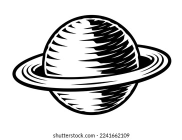 Saturn vector Illustration isolated on white background