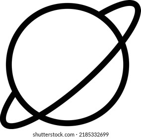 saturn Vector illustration on a transparent background. Premium quality symmbols. Thin line vector icons for concept and graphic design.