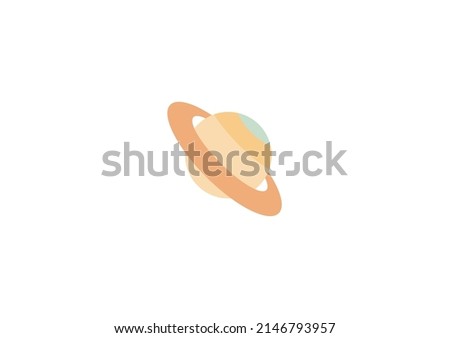 Saturn Vector Isolated Emoticon. Saturn Icon