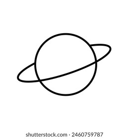 saturn with white background vector stock illustration
