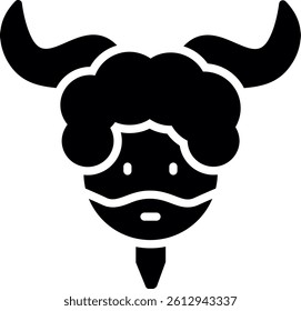 Satyr Glyph Icon Vector Design