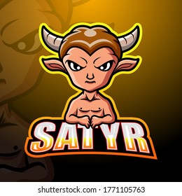 Satyr mascot esport logo design