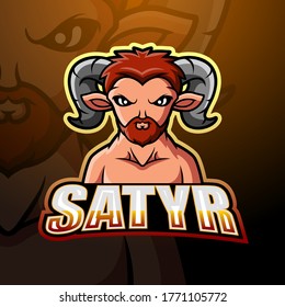 Satyr mascot esport logo design