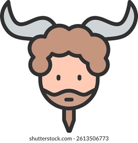 Satyr Outline Filled Style Icon