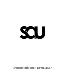 sau letter original monogram logo design