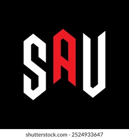 SAU modern vector logo design