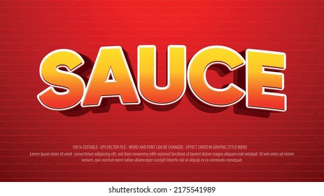 Sauce 3d style editable text effect