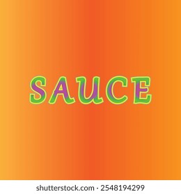 Sauce 3D Text Effect Vector
