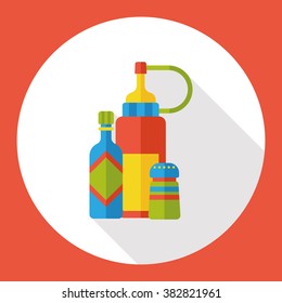 sauce bottle flat icon