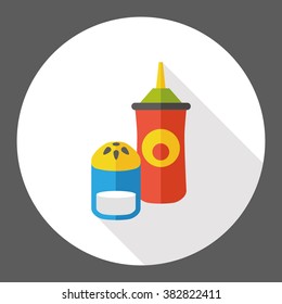 sauce bottle flat icon