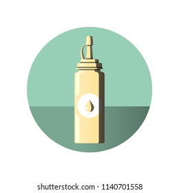 A sauce bottle, food ingredient flat icon
