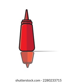 sauce bottle icon color illustration design image vector object