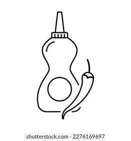 Sauce bottle icon design. isolated on white background. vector illustration