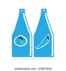 Sauce bottle icon vector illustration