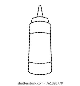 Sauce bottle isolated