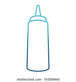 Sauce bottle isolated