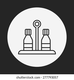 sauce bottle line icon