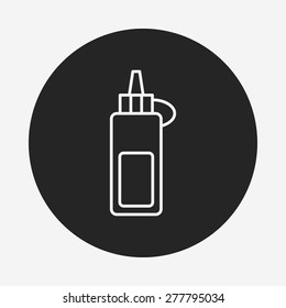 sauce bottle line icon