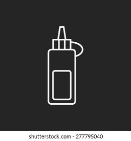 sauce bottle line icon