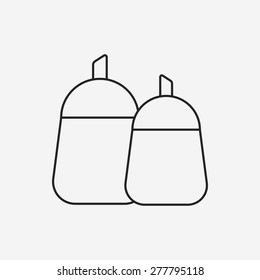 sauce bottle line icon