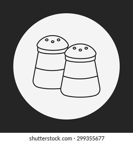 sauce bottle line icon