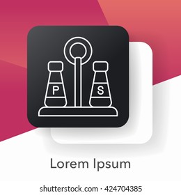 sauce bottle line icon