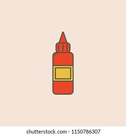 Sauce bottle line icon. Element of fast food icon for mobile concept and web apps. Field outline Sauce bottle line icon can be used for web and mobile