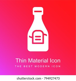 Sauce bottle red and pink gradient material white icon minimal design