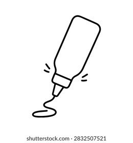 Sauce bottle squeezed line
