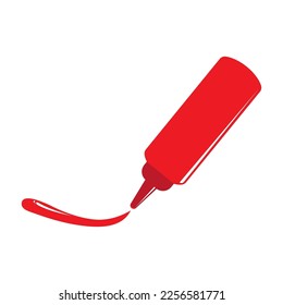 Sauce in bottle stock image logo vector