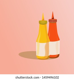 sauce bottle vector design, sauce bottle illustration, eps10.