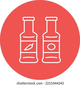 Icono del vector de botella de Sauce. Se puede usar para imprimir, móviles y aplicaciones web.