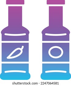 Icono del vector de botella de Sauce. Se puede usar para imprimir, móviles y aplicaciones web.