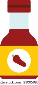 Sauce Bottle Vector Icon Flat Style