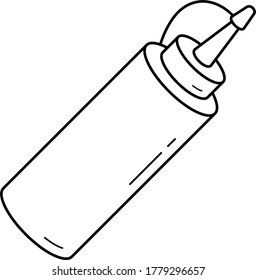 Sauce Flasche. Vektorsymbol.