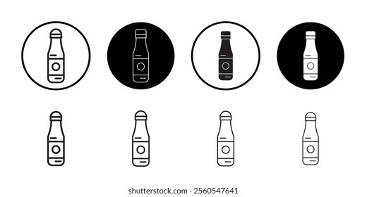 Sauce bottles icon Thin line flat illustration