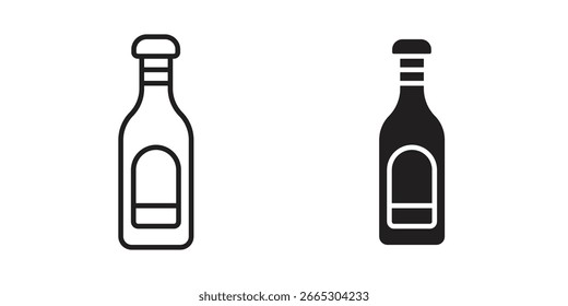 Botellas de salsa icono de Vector elemento de diseño logo Plantilla