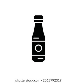 Sauce bottles icon Vector flat thin line illustration