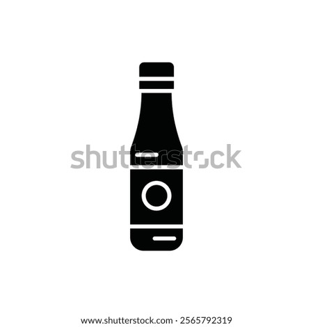 Sauce bottles icon Vector flat thin line illustration