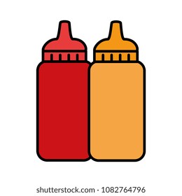 sauce bottles plastic icon