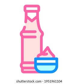 sauce canned food color icon vector. sauce canned food sign. isolated symbol illustration