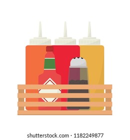 sauce cartoon vector. free space for text. wallpaper. background.