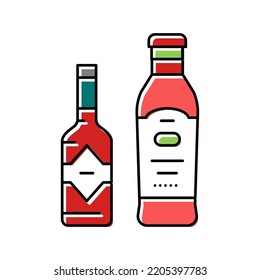 sauce chili color icon vector. sauce chili sign. isolated symbol illustration
