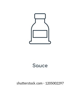 Sauce concept line icon. Linear Sauce concept outline symbol design. This simple element illustration can be used for web and mobile UI/UX.